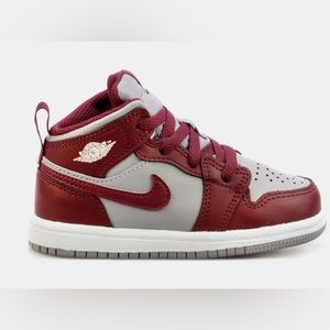 AIR JORDAN 1 MID CHERRYWOOD RED TODDLER